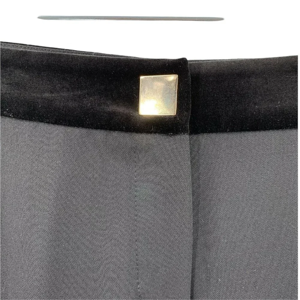 Les Copains Black Wool Straight Leg Dress Pants Size 4